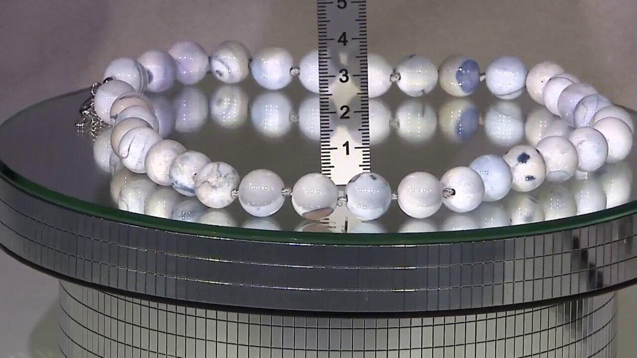 Video Zilveren halsketting met Mongolische Agaten