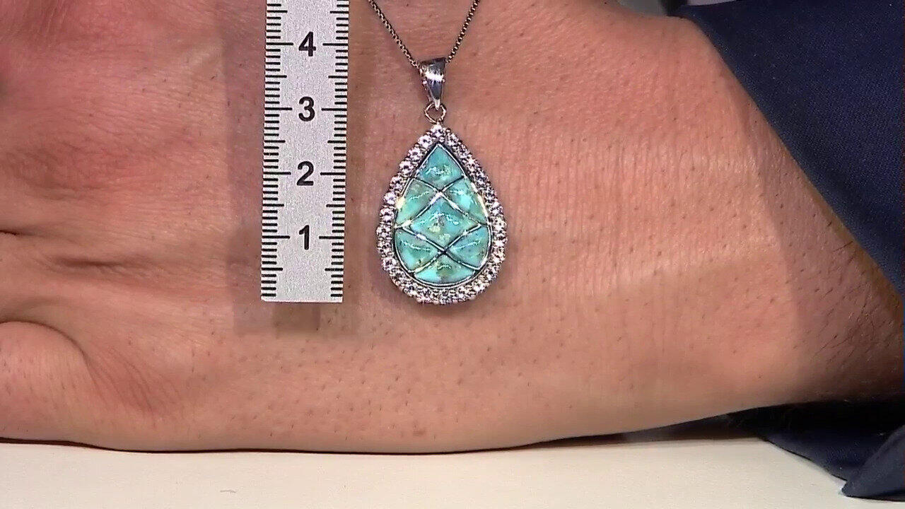 Video Ciondolo in argento con Turchese Kingman Mohave Blu (Faszination Türkis)