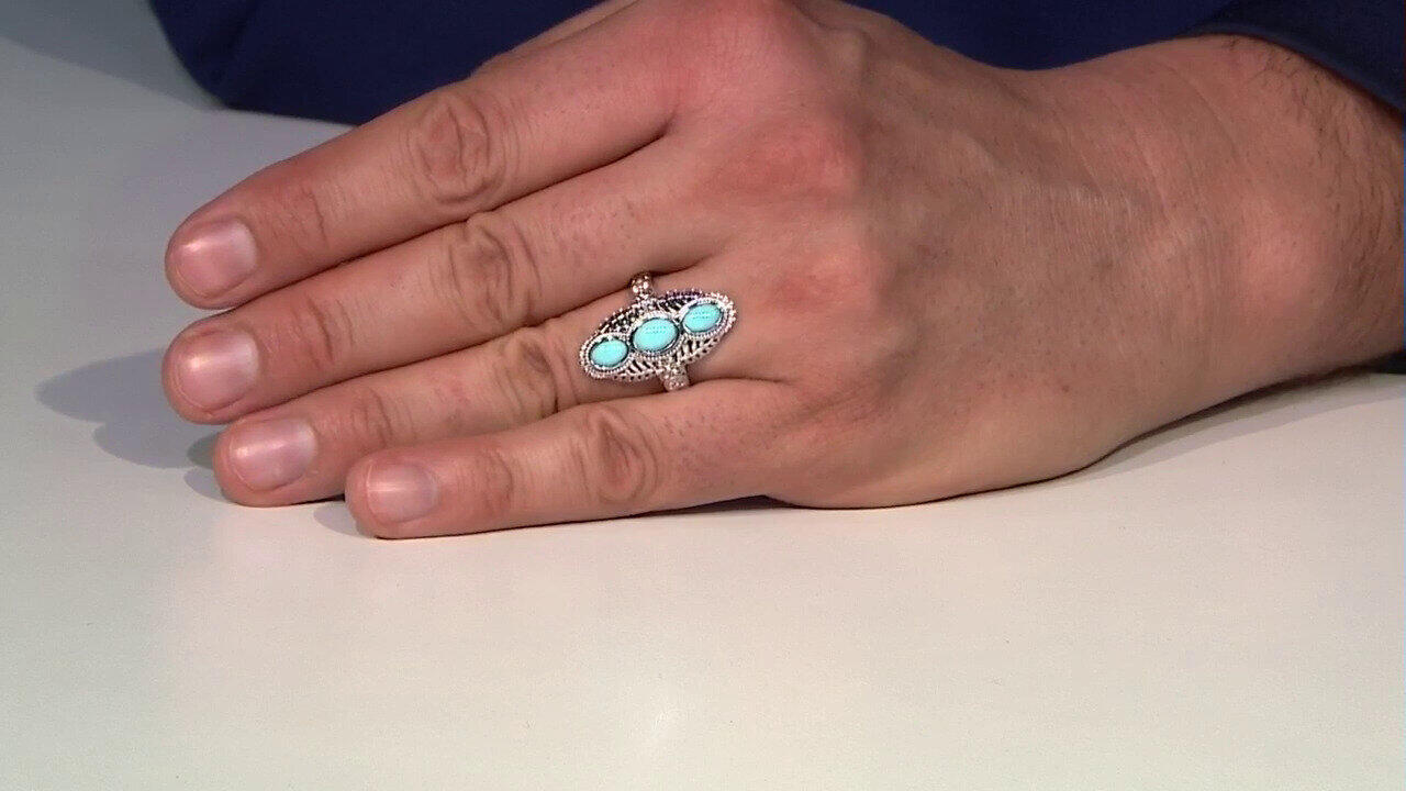 Video Bague en argent et Turquoise Sleeping Beauty (Faszination Türkis)