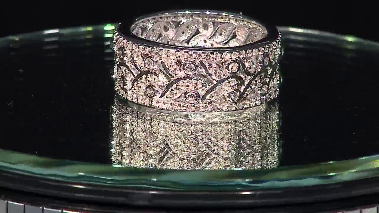 Video Zilveren ring met zirkonen