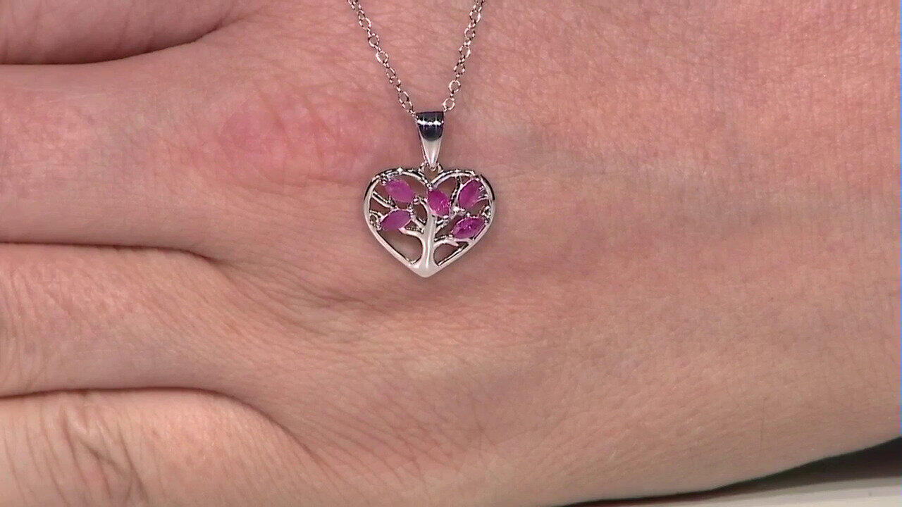 Video Collier en argent et Rubis de Birmanie