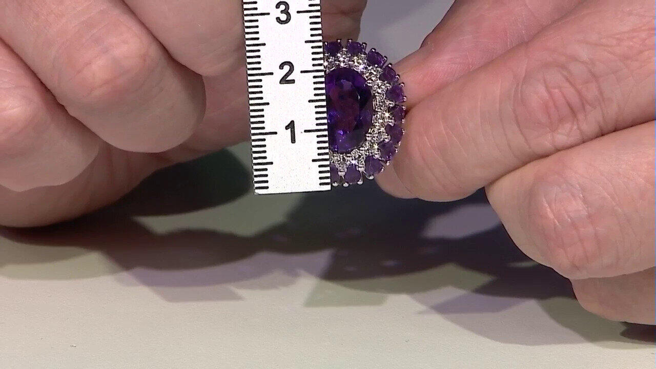 Video Zambian Amethyst Silver Ring