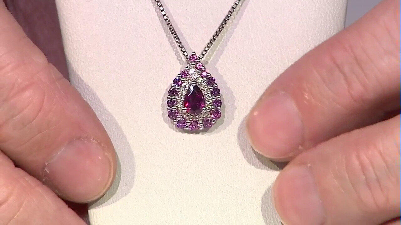 Video Pendentif en argent et Grenat Rhodolite