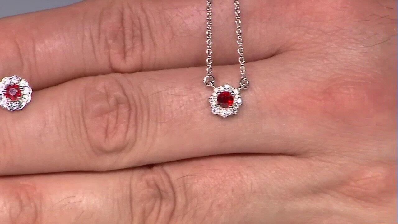 Video Tanzanian Ruby Silver Necklace