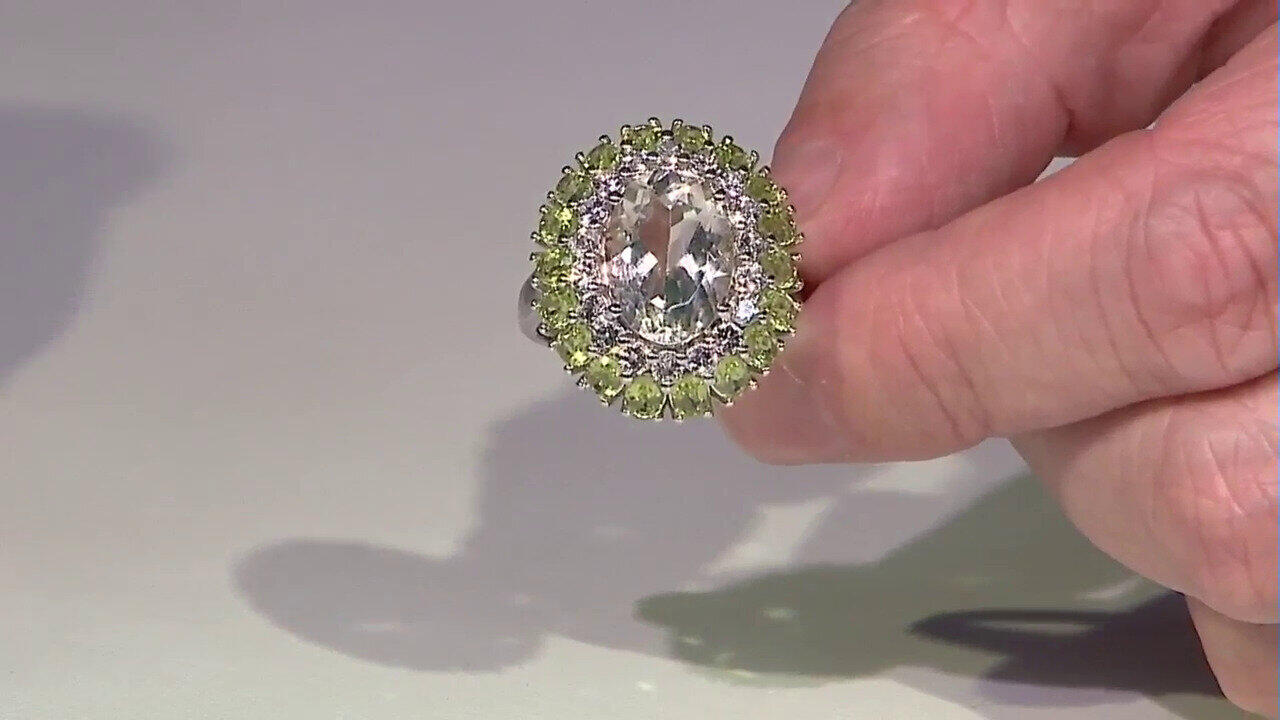 Video Green Amethyst Silver Ring