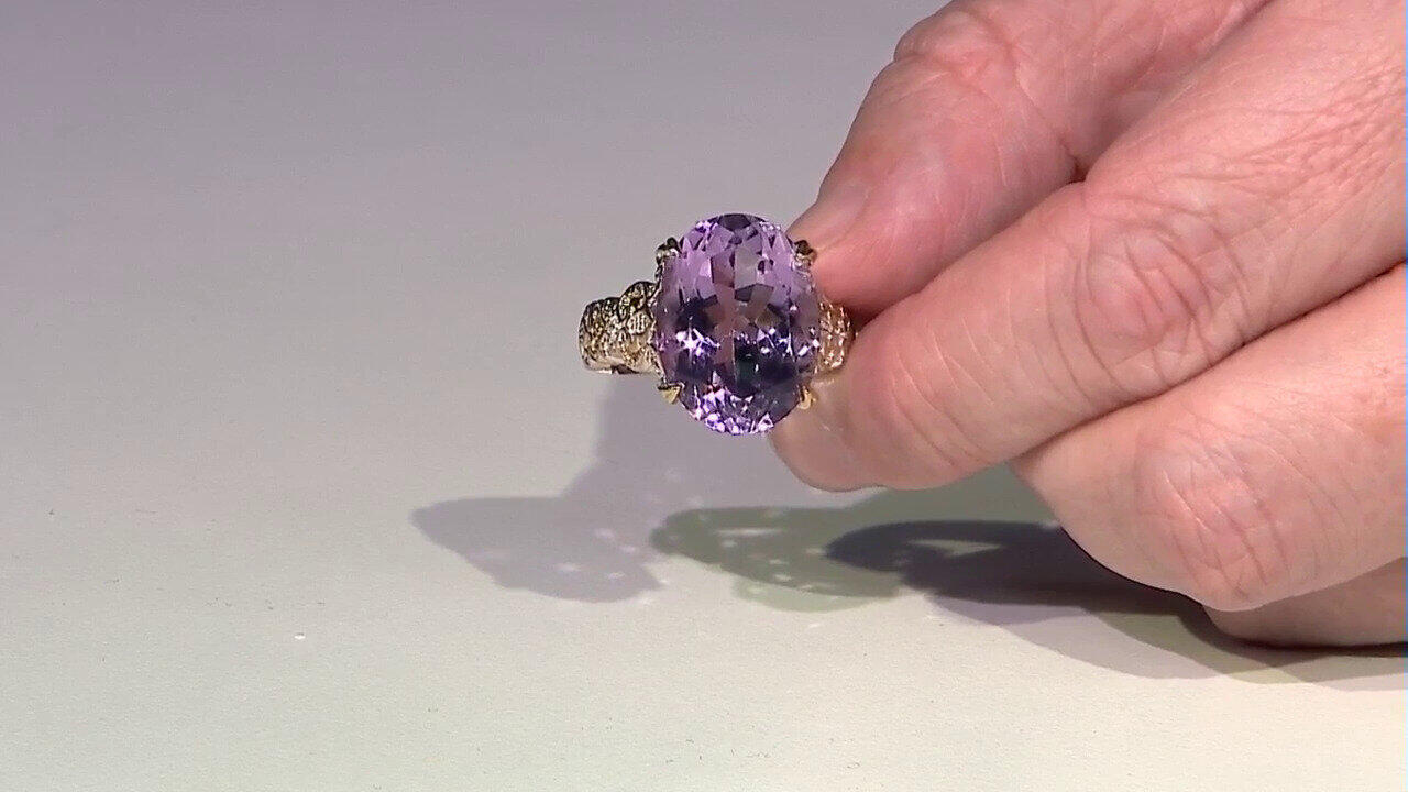 Video Bague en argent et Améthyste Rose de France (Gems en Vogue)