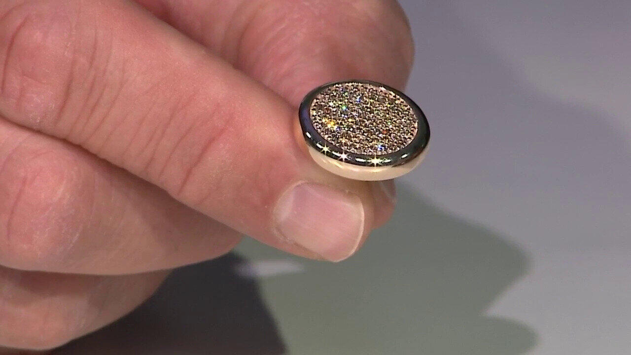 Video Boucles d'oreilles en or et Diamant champagne I2 (de Melo)