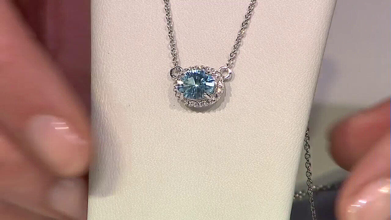 Video Collier en argent et Topaze bleu ciel