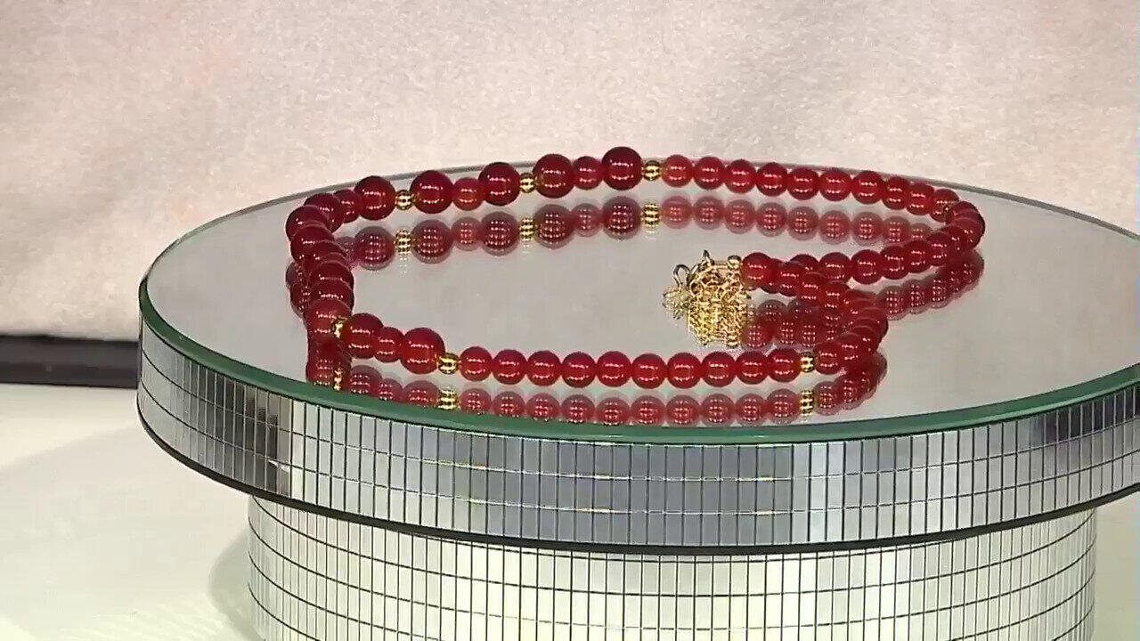 Video Red Onyx Silver Necklace