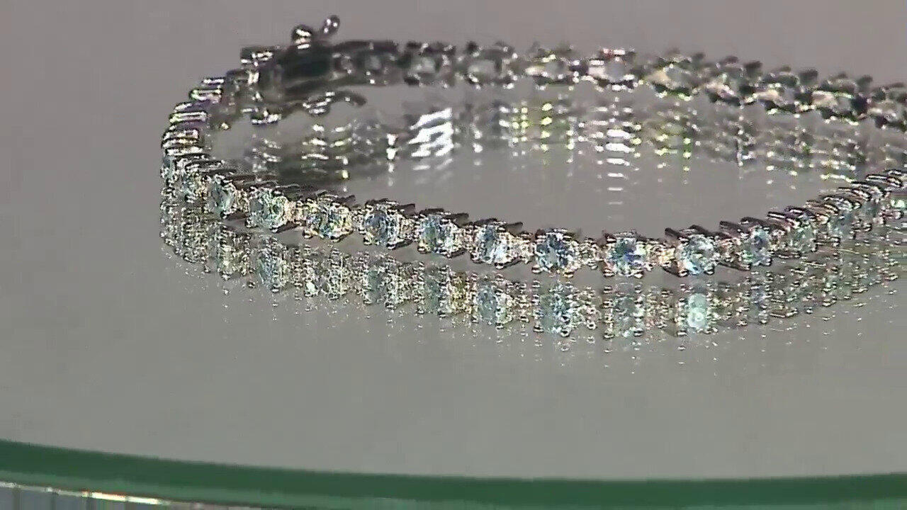 Video Himmelblauer Topas-Silberarmband