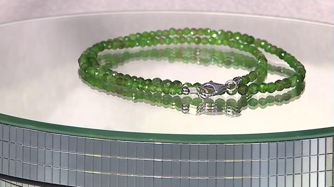 Video Russian Diopside Silver Necklace