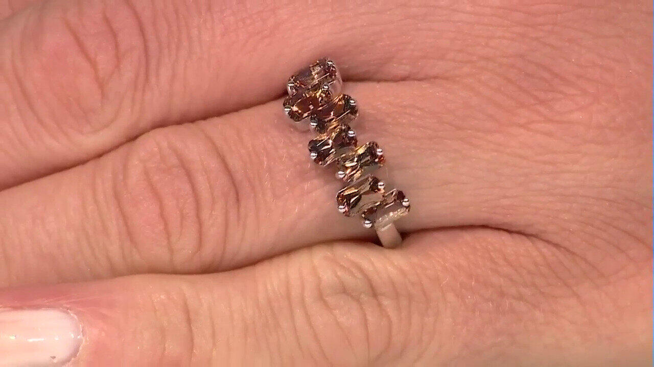Video Zilveren ring met Tepetate topaasstenen