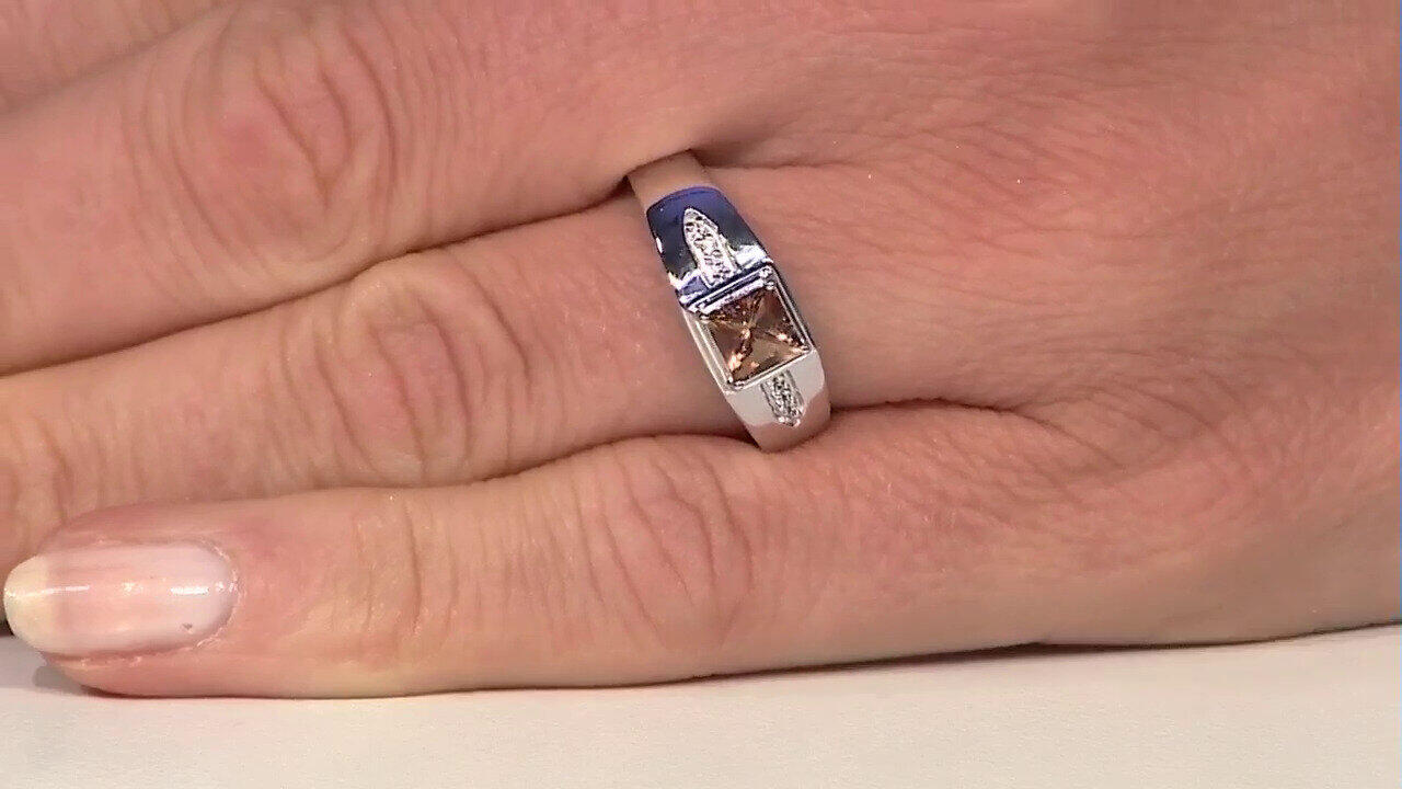 Video Zilveren ring met een Tepetate topaas