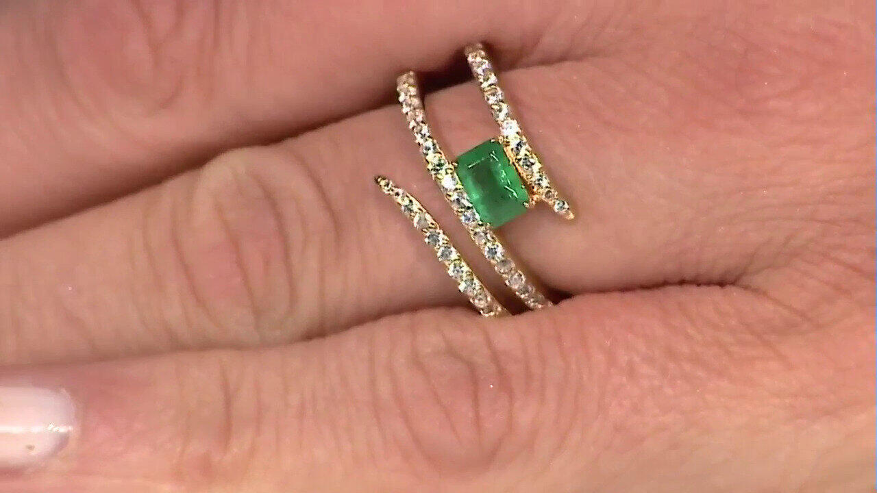 Video Anillo en plata con Esmeralda de Zambia