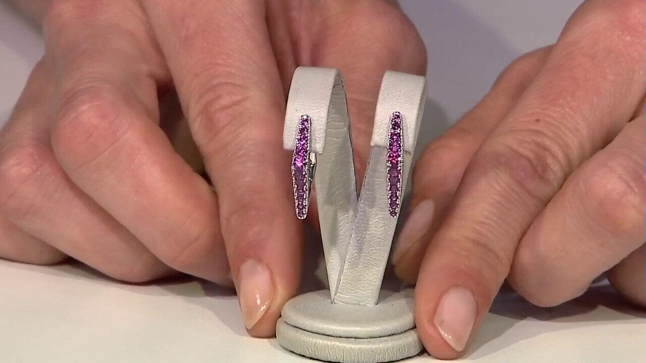 Video Orecchini in argento con Rodolite