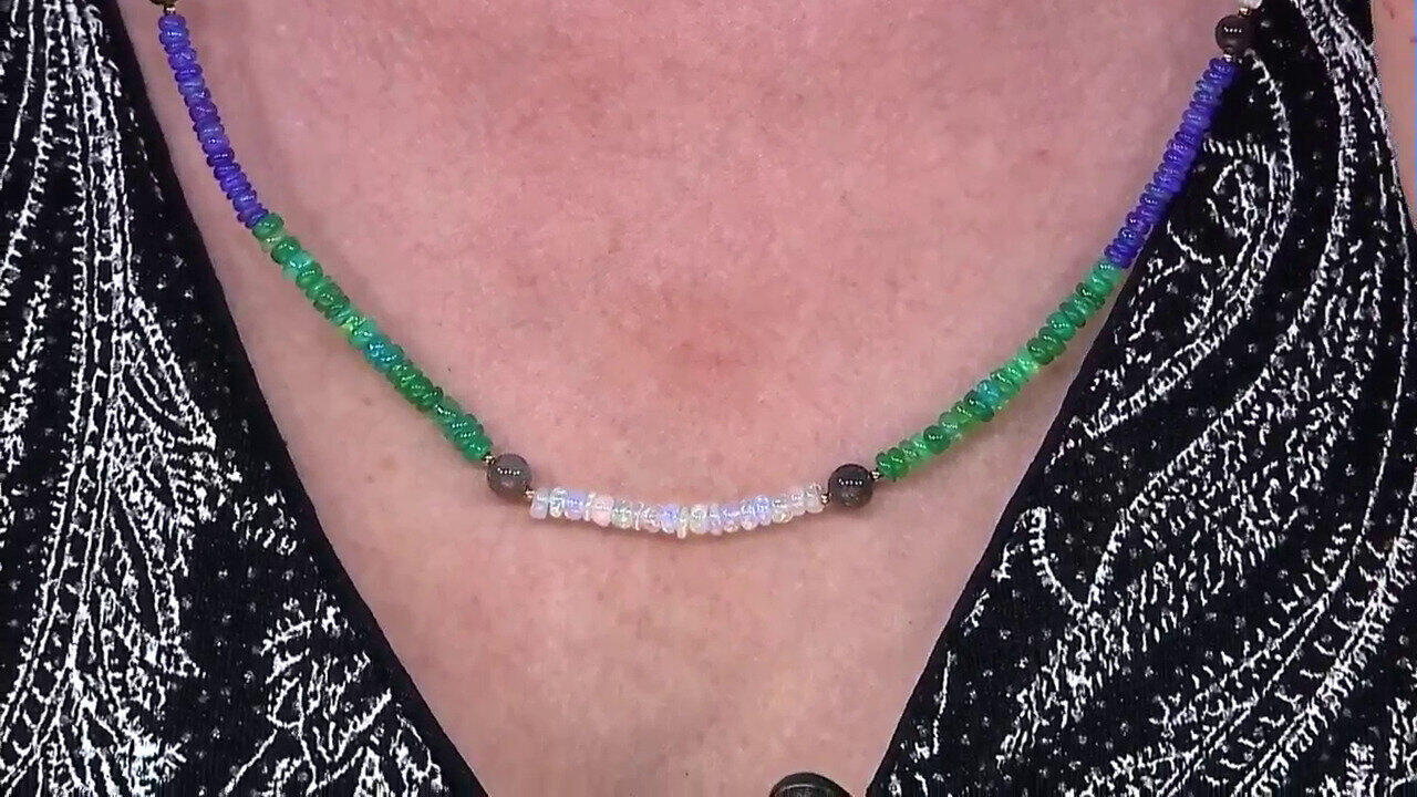 Video Collar en plata con Ópalo de Welo