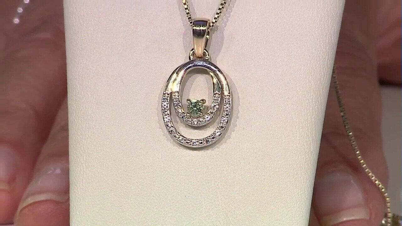 Video Gouden hanger met een Madagaskar Demantoid
