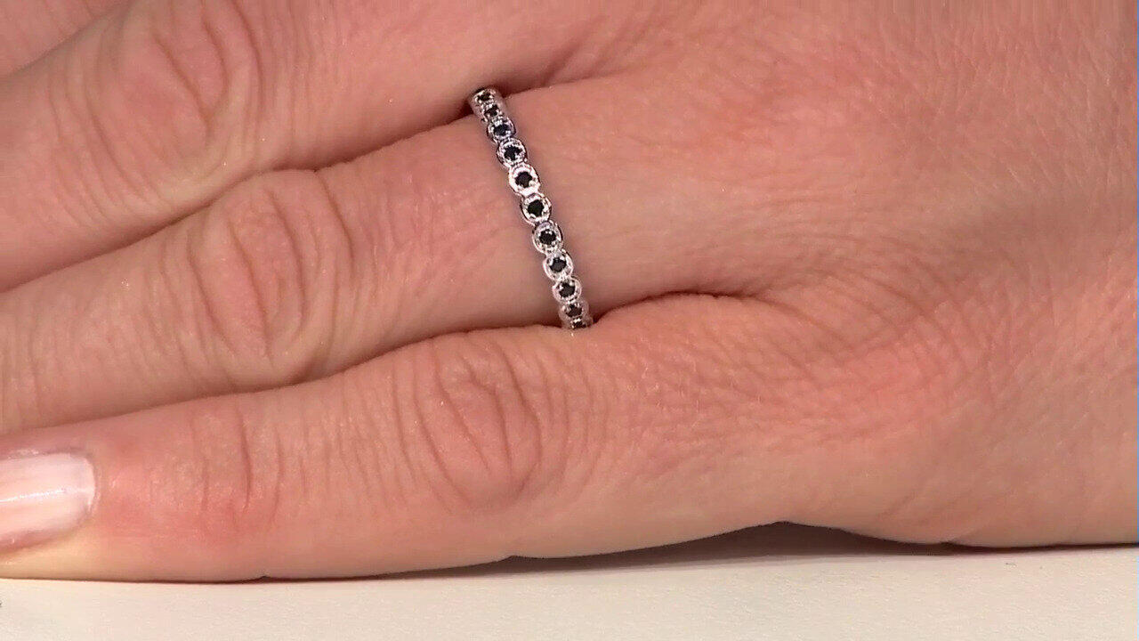 Video Anello in argento con Spinello Nero