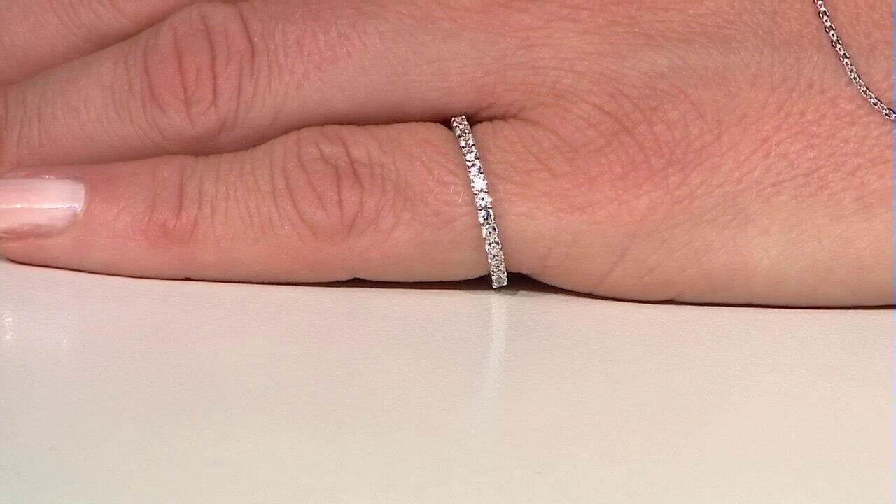 Video Zilveren ring met zirkonen (de Melo)