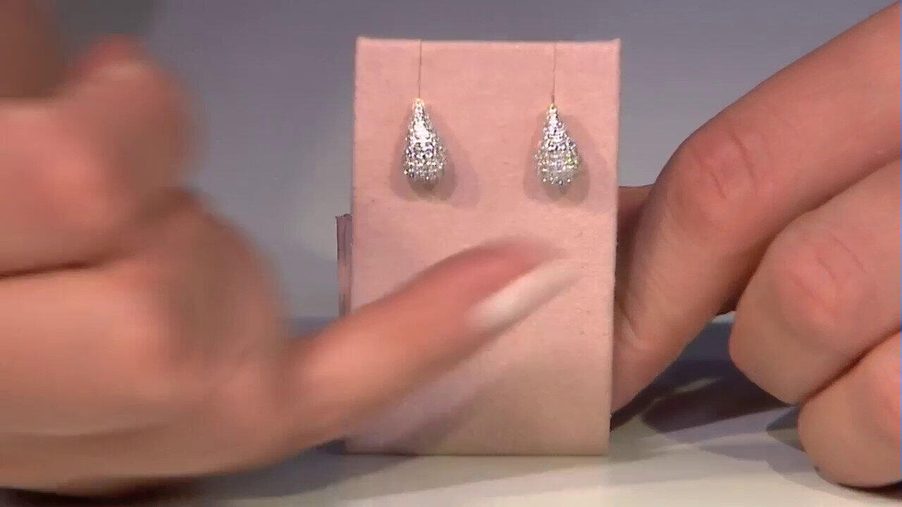 Video Boucles d'oreilles en argent et Zircon (Adela Silber)