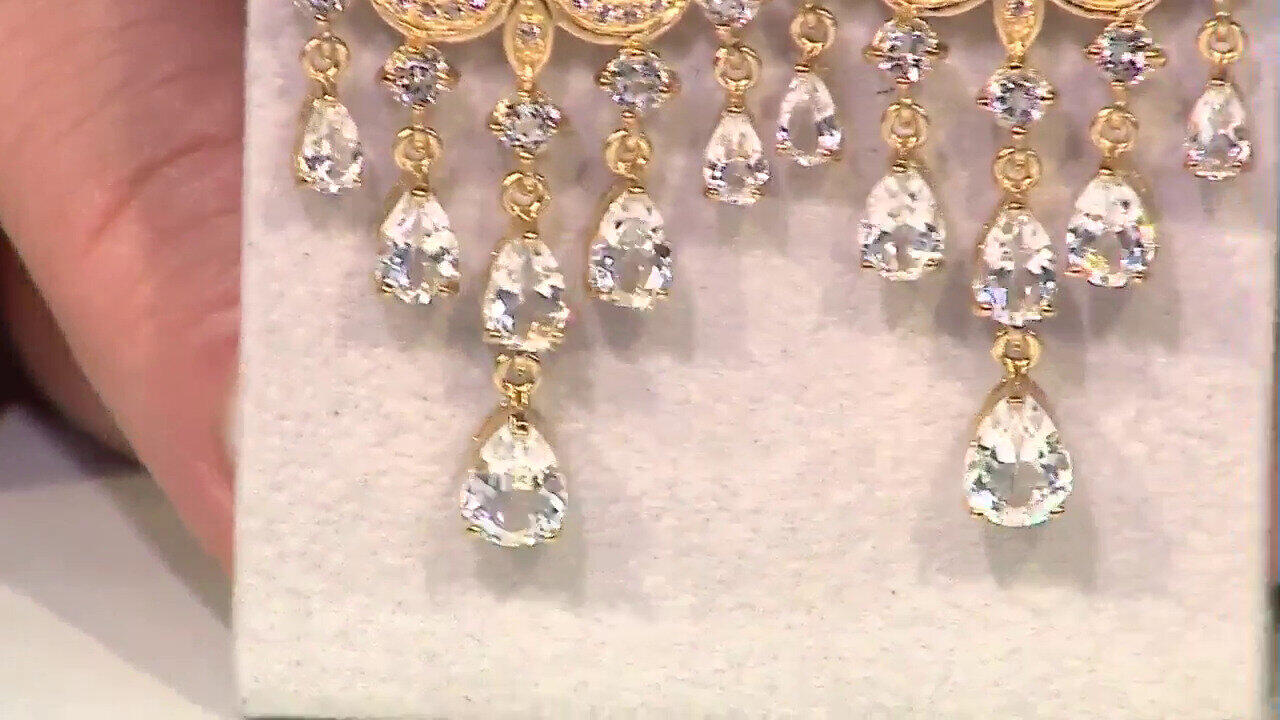 Video Pendientes en plata con Topacio blanco