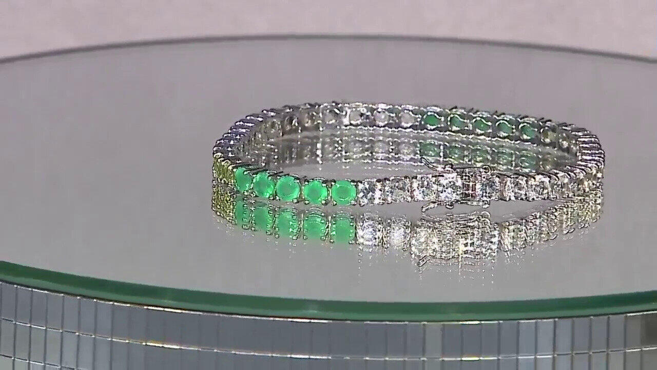 Video White Topaz Silver Bracelet