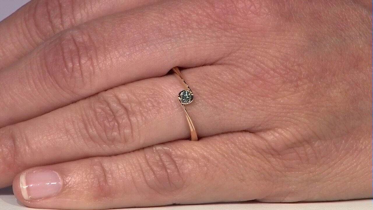 Video Anillo en plata con Diamante azul cielo SI2