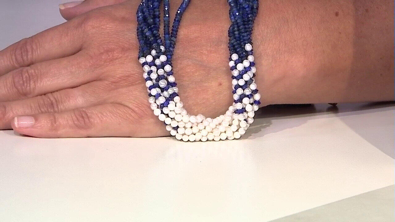 Video Collana in argento con Lapislazzuli (Riya)