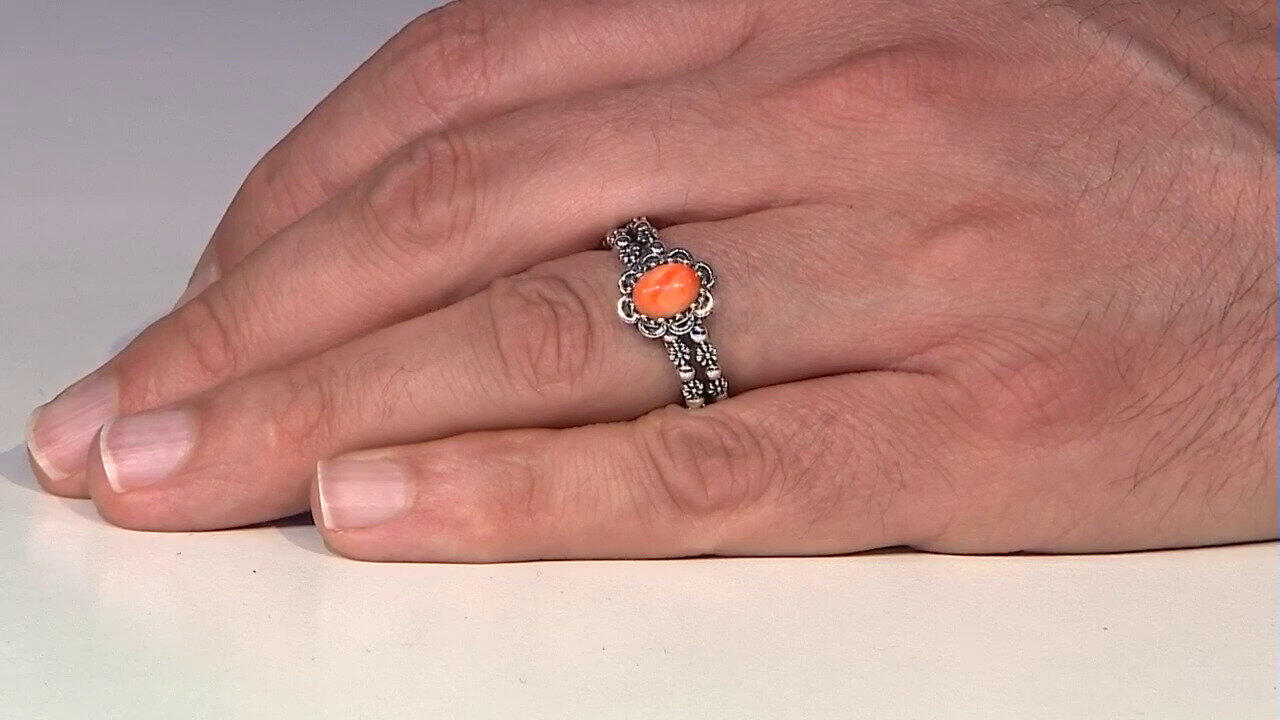 Video Bague en argent et Spondylus (Desert Chic)