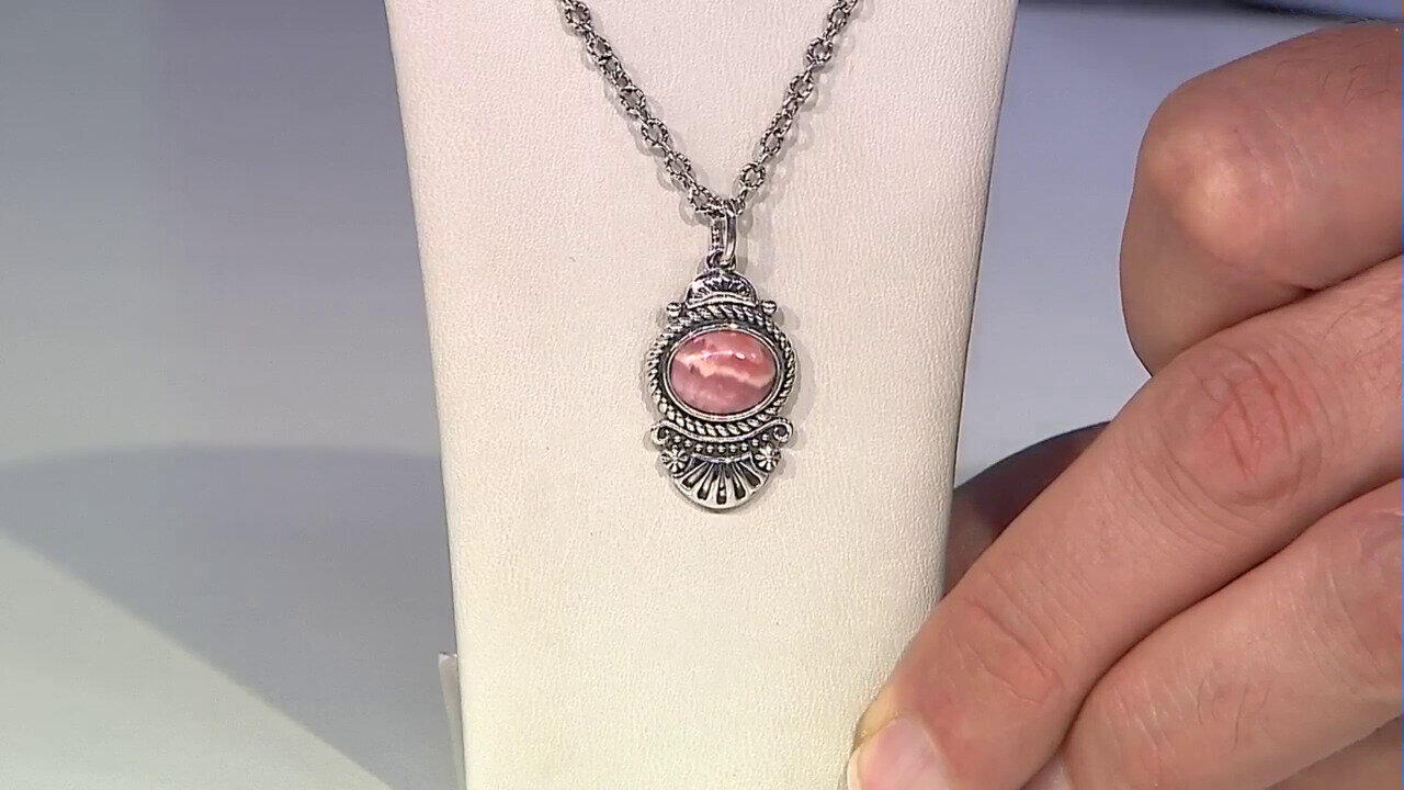 Video Collana in argento con Rodocrosite (Desert Chic)