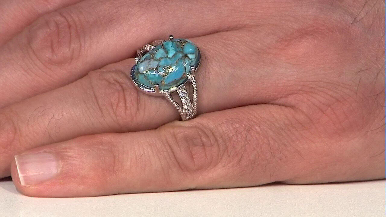 Video Blue Copper Turquoise Silver Ring (Faszination Türkis)