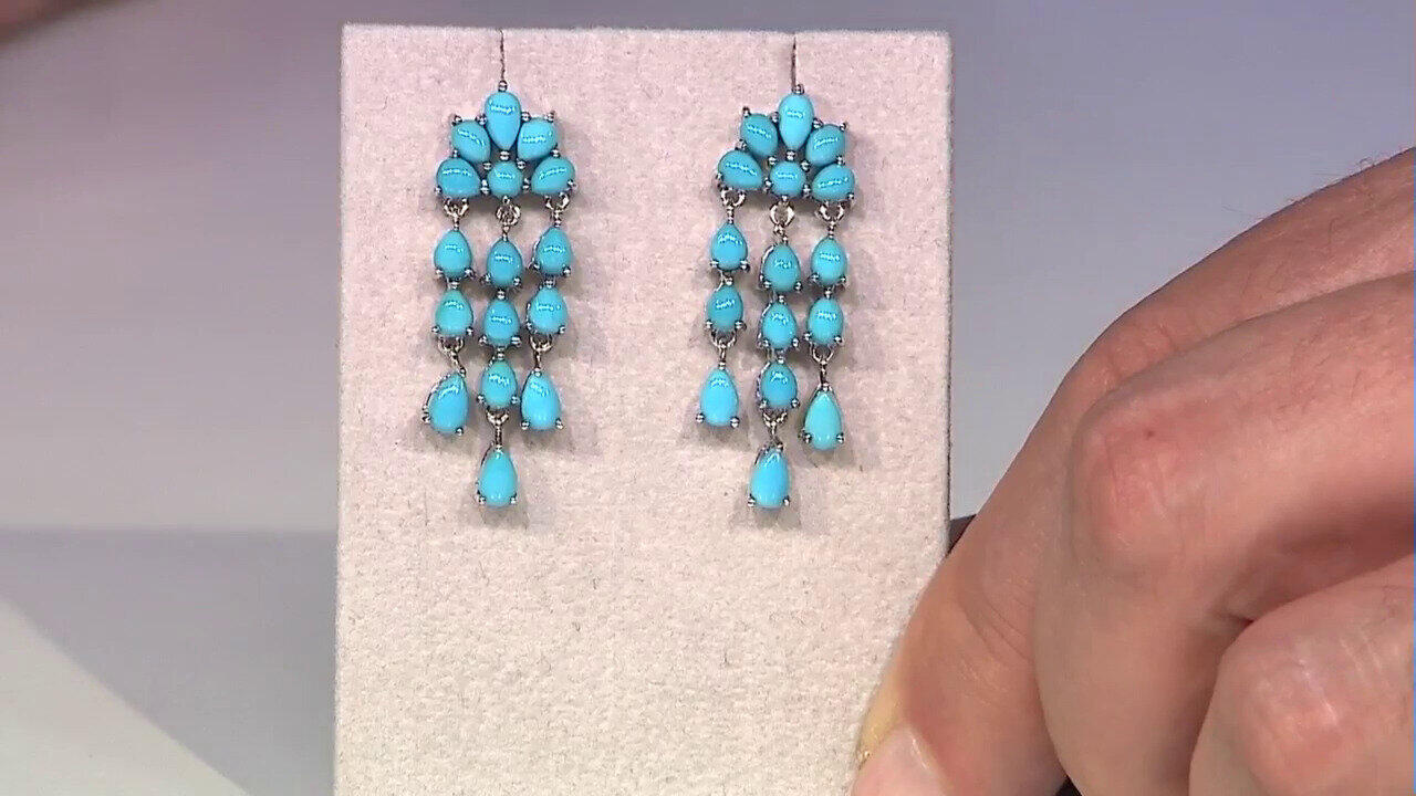 Video Boucles d'oreilles en argent et Turquoise Sleeping Beauty (Faszination Türkis)
