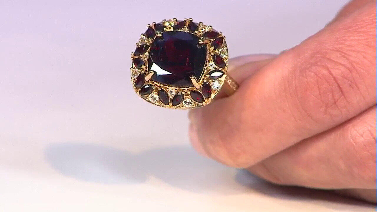 Video Anello in argento con Granato d’India