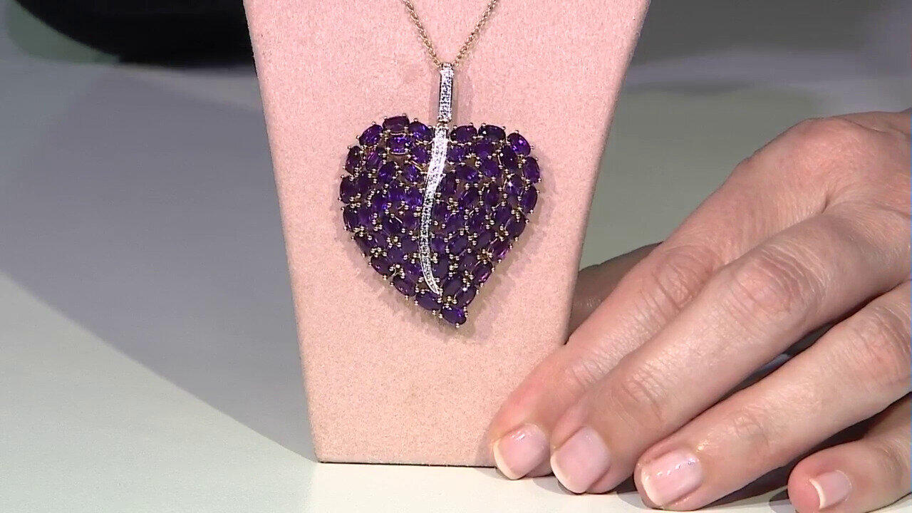 Video Collana in argento con Ametista Zambiana