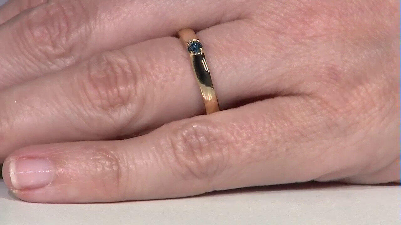 Video Anillo en plata con Diamante azul I2