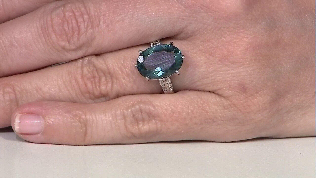 Video Anello in argento con Fluorite Verde