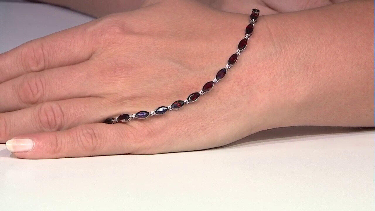 Video Brazalete en plata con Granate