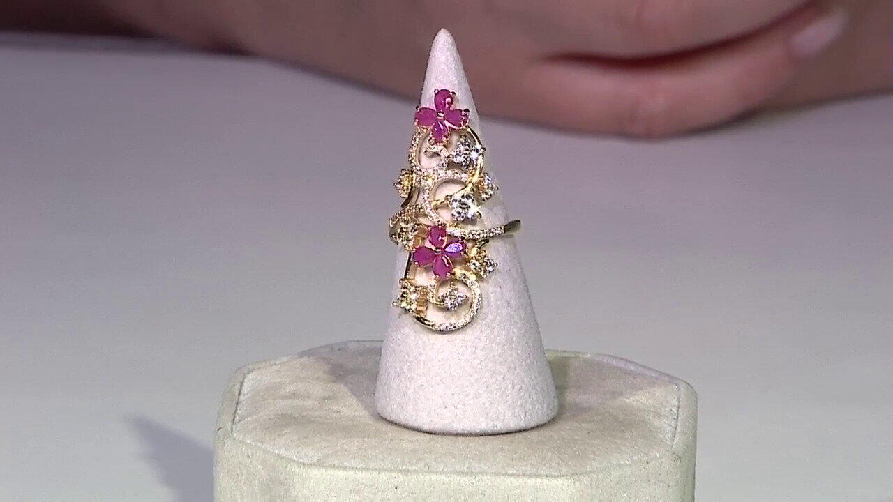 Video Anillo en plata con Rubí