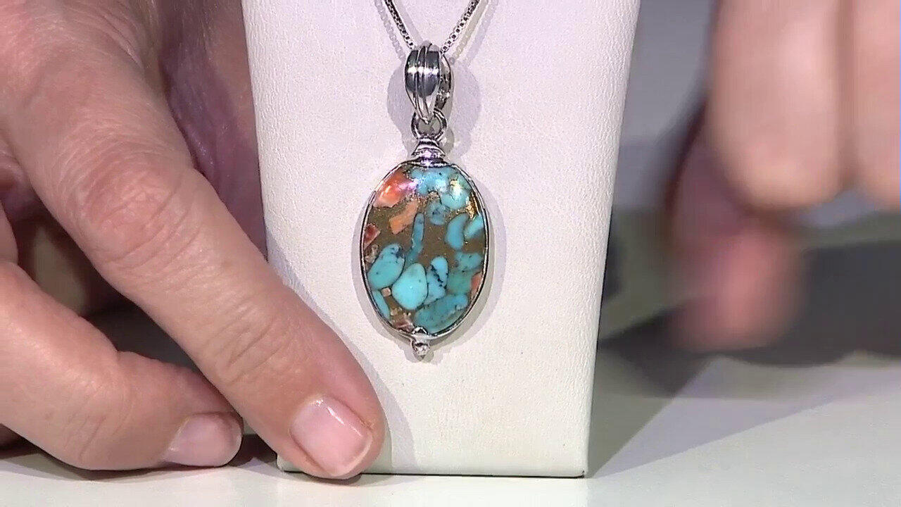 Video Colgante en plata con Piedra preciosa