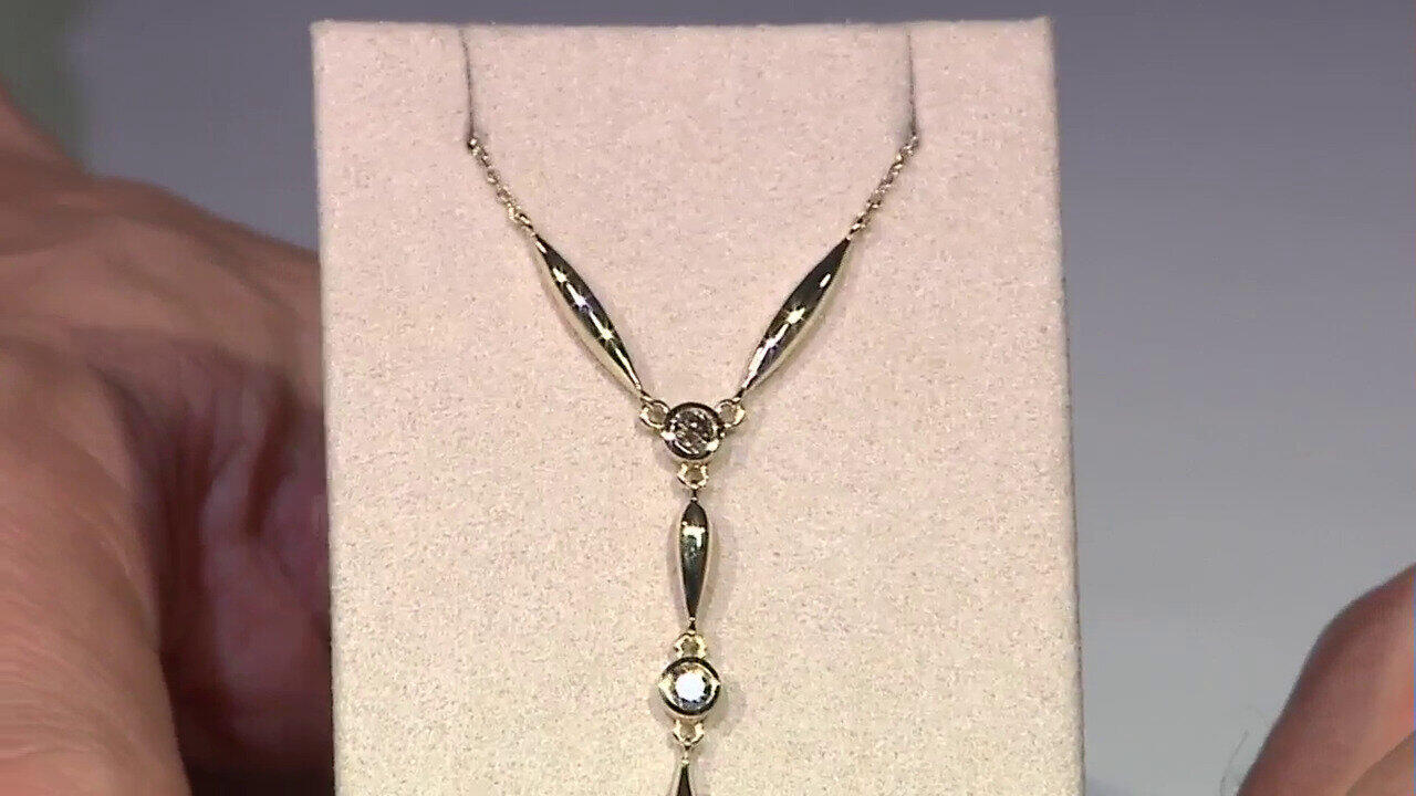 Video Collier en or et Diamant champagne I2 (de Melo)