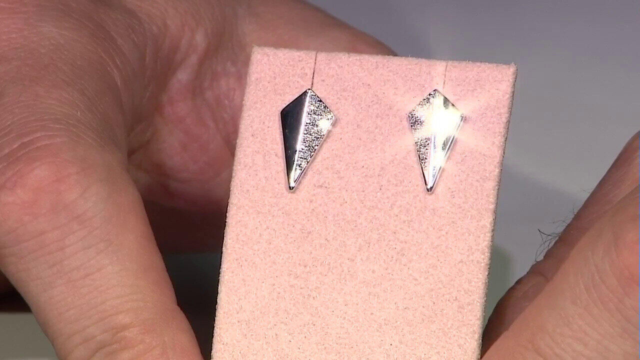 Video Orecchini in argento con Diamante I1 (H) (de Melo)
