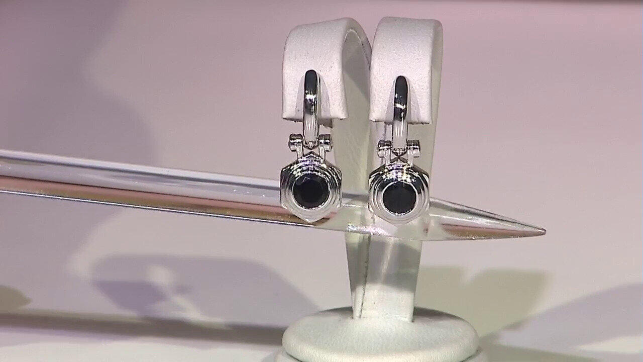 Video Black Onyx Silver Earrings