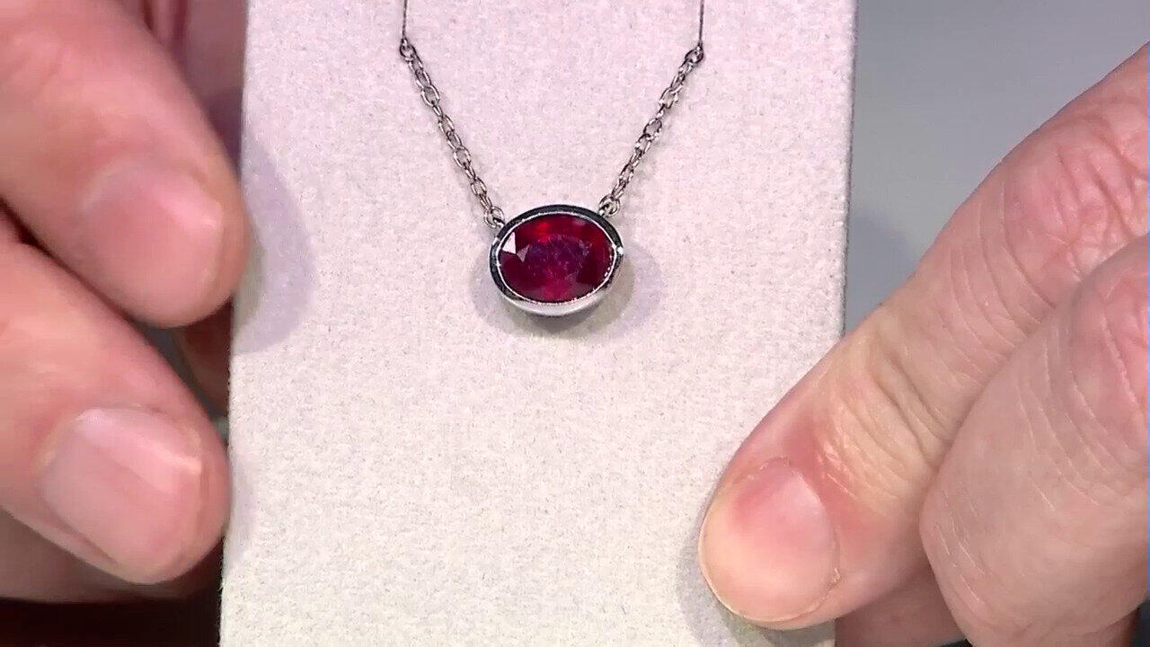 Video Collana in argento con Rubino Bemainty
