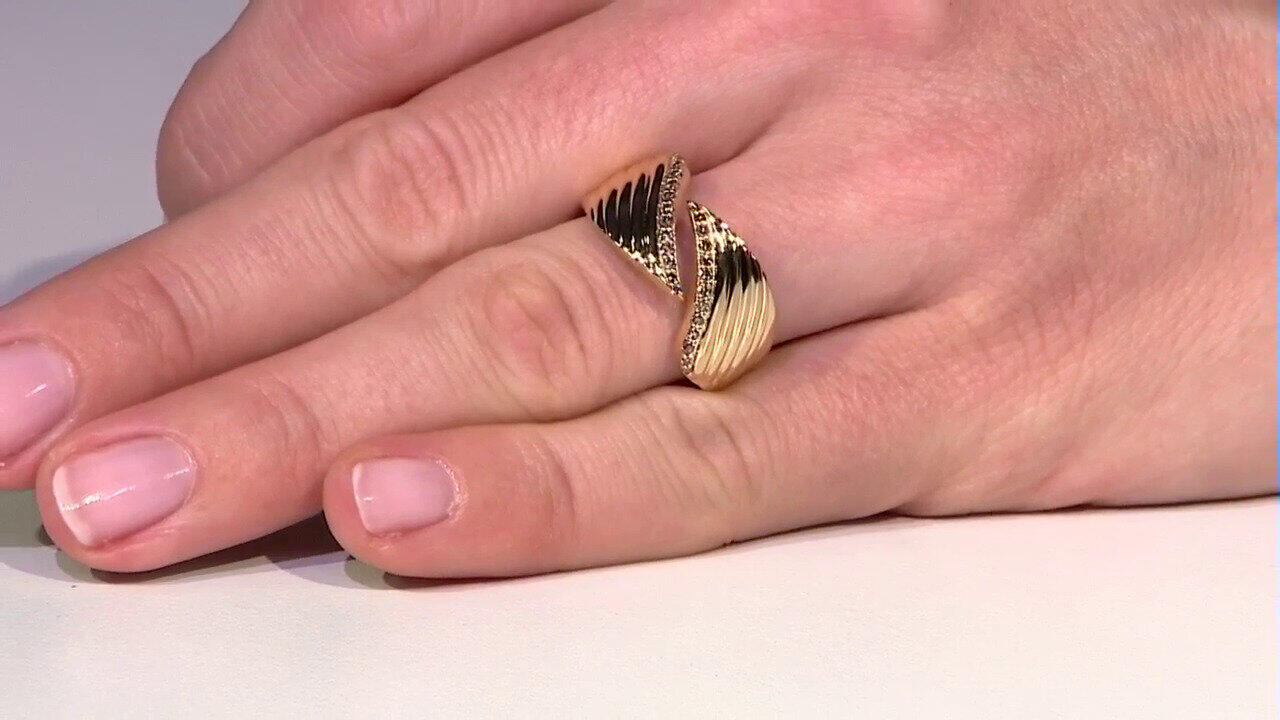 Video Anillo en plata con Diamante champán I2 (de Melo)