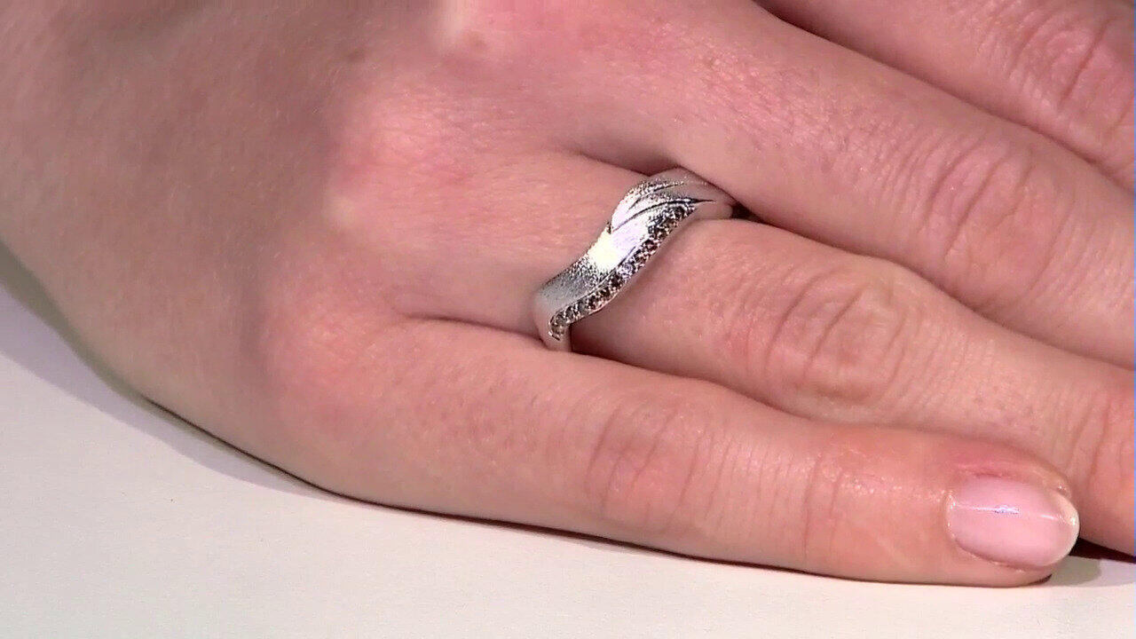 Video I2 Champagner-Diamant-Silberring (de Melo)