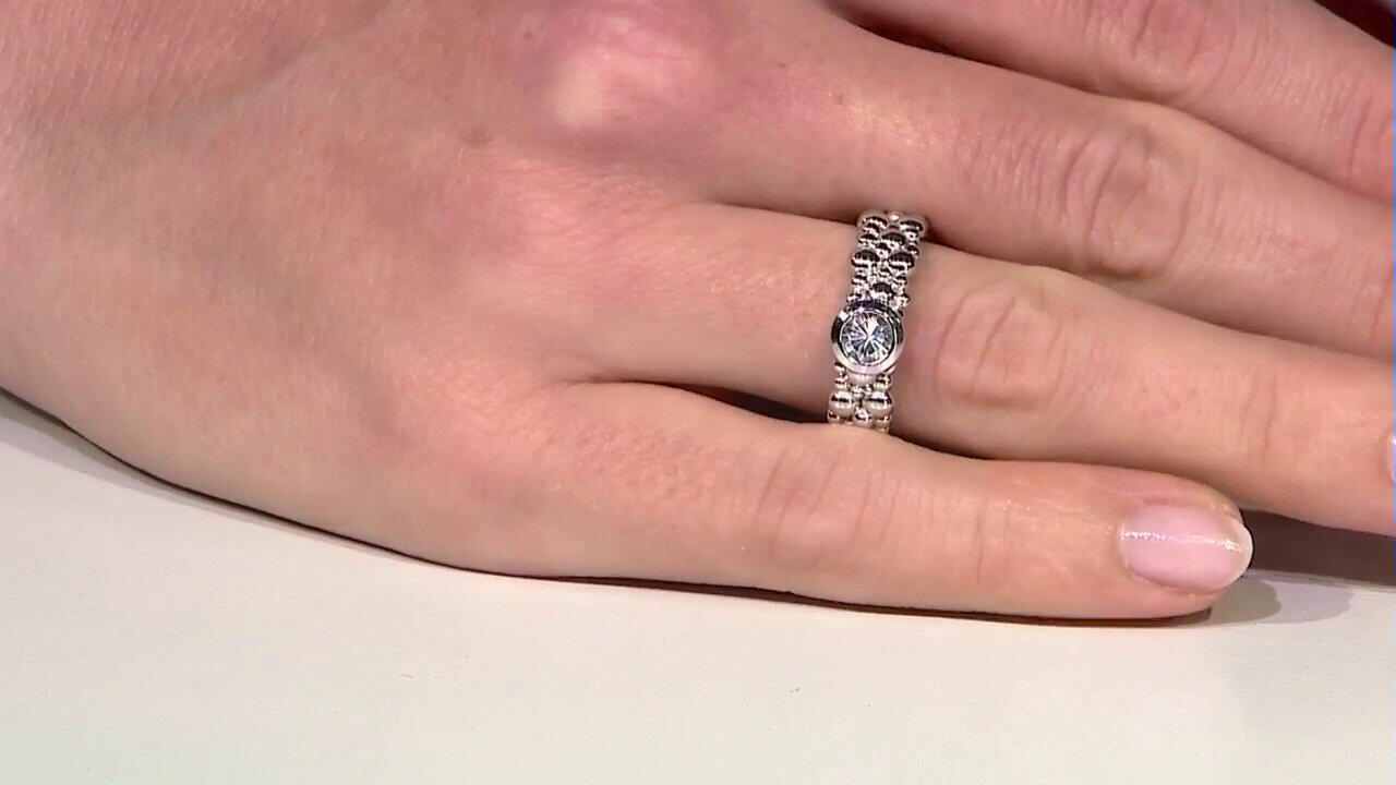 Video Bague en argent et Zircon (de Melo)