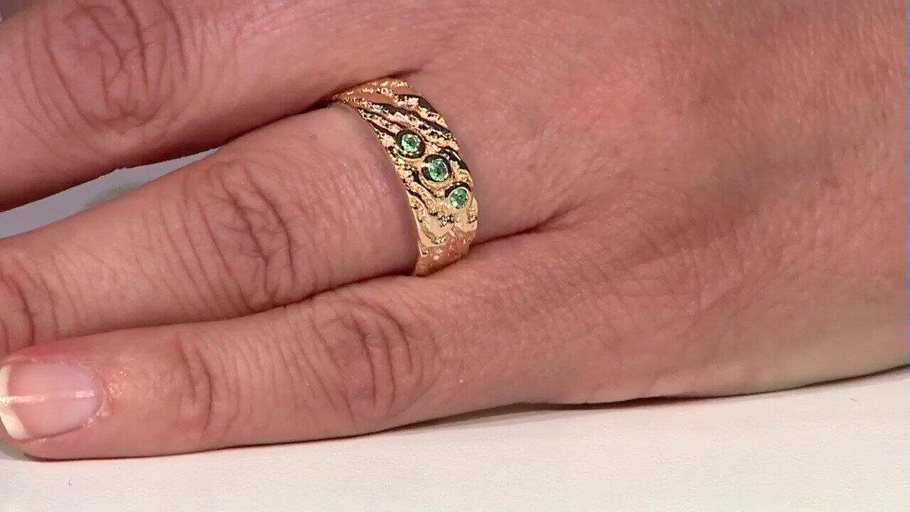 Video Anello in argento con Smeraldo Russo (de Melo)