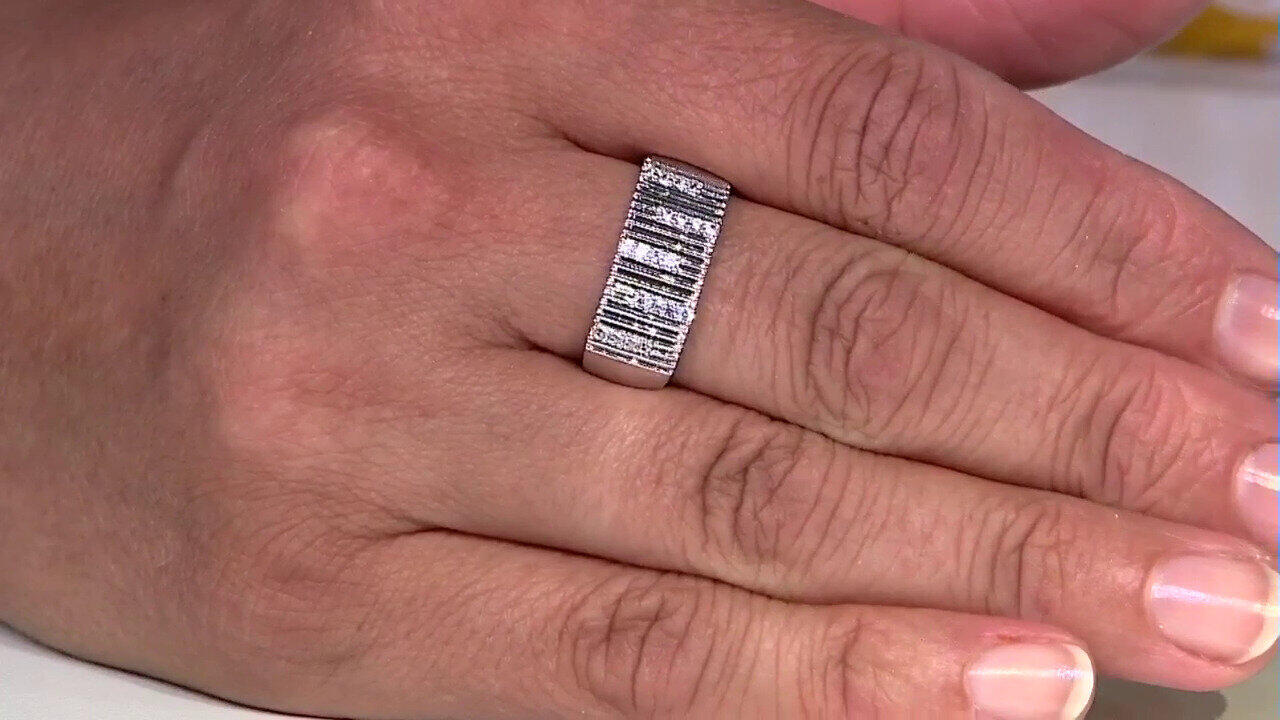 Video Zilveren ring met zirkonen (de Melo)