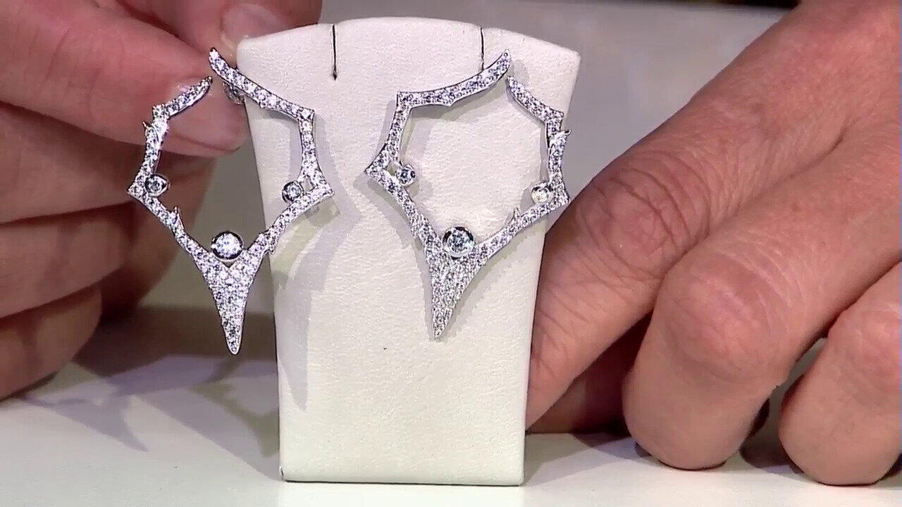 Video Boucles d'oreilles en argent et Zircon (de Melo)