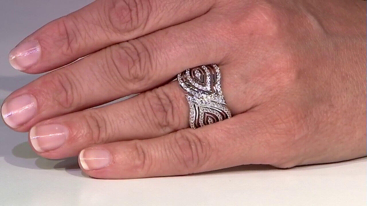 Video Zilveren ring met zirkonen (de Melo)